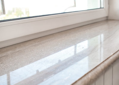Modern window sill, closeup
