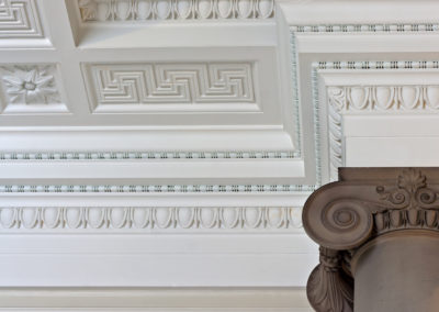 Intricate plaster cornice ceiling